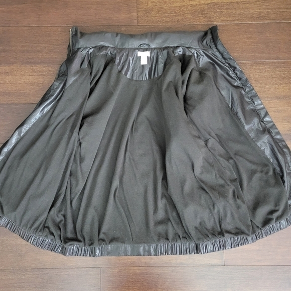 Chico's Brown Waxed Shiny 3/4 Sleeve Bomber Jacket Chico's Size 3/Womens Size 16 - Picture 8 of 11